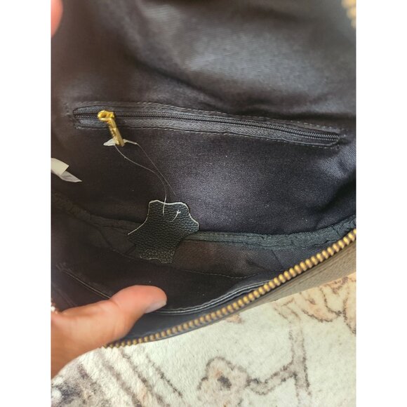 ITAMOOD Black Leather & Gold Chest Crossbody Bag NWOT - Picture 5 of 7